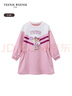 Teenie Weenie  Kids小熊童裝24秋季款女寶寶拼色印花休閑連衣裙 粉色 100 cm 曬單實(shí)拍圖