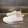 美國馬球協(xié)會（U.S.POLO ASSN.）休閑男鞋2025夏季新款男士休閑鞋頭層牛皮輕奢潮流一腳蹬平底鞋男 米紅 41 (255mm) 標準皮鞋碼- 曬單實拍圖