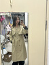 UR2024秋季新款女裝法式復(fù)古雙排扣中長款風(fēng)衣外套UWG140102 淺卡其 (偏寬松) S 曬單實拍圖