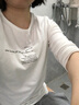 花花公子（PLAYBOY）春季長(zhǎng)袖t恤男純棉青年圓領(lǐng)韓版潮薄款百搭秋衣打底衫加大號(hào)ins 大R袖長(zhǎng)白色 XL 建議120-135斤 曬單實(shí)拍圖