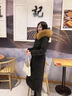 蔻伊婭羽絨服女士2025年冬季新款時尚顯瘦中長款過膝加厚白鴨絨外套女 淺灰+淺灰 2XL 建議126-139斤 曬單實拍圖