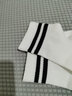 白襪男士中筒白襪薄款兩條杠條運動(dòng)時(shí)尚吸汗潮流男襪子 白底黑條 均碼 曬單實(shí)拍圖