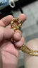江南情鍍越南沙金男士佛珠粗項鏈光面圓珠男款觀(guān)音吊牌時(shí)尚首飾飾品 佛珠長(cháng)60cm粗0.8cm重68克 曬單實(shí)拍圖