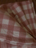 Amscan日式全棉纱布毛巾被 三层水洗纱布航空毯夏凉空调薄被午睡办公毯 豆沙巧格 200x230cm 实拍图