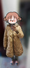 哥弟真的好（GIRDEAR）女裝菱格壓紋中長(zhǎng)款鴨絨羽絨服女A400742 卡其 M (3碼) 曬單實(shí)拍圖