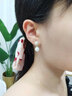 唐后（TH）淡水珍珠耳環(huán)女925銀耳釘歐美輕奢氣質(zhì)中式耳墜送生日節(jié)日禮物 金黃色-耳環(huán) 曬單實(shí)拍圖