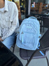 PRUY初中生書(shū)包女大容量背包中小學(xué)生輕便減負護脊高中生雙肩包 全新升級【海鹽藍】 曬單實(shí)拍圖