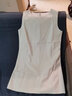 啄木鳥(niǎo)（TUCANO）韓版chic夏季極簡(jiǎn)主義 小個(gè)子棉麻背心裙無(wú)袖連衣裙顯瘦A字短裙女 卡其色 均碼 曬單實(shí)拍圖