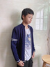 Bejirog男童開(kāi)衫毛衣2025春裝兒童衣服男外套新款拉鏈毛線(xiàn)10歲針織衫外穿 藏青色(不加絨) 170 cm 曬單實(shí)拍圖
