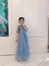 迪士尼（Disney）兒童禮服女童高端鋼琴演奏演出服詩朗誦女童主持人公主裙夏季 灰色. 150 cm 曬單實拍圖
