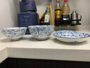 Lucky Lychee日本進(jìn)口美濃燒陶瓷餐具小藍(lán)芽高腳飯碗日式壽司菜盤(pán)子碟拉面湯碗 茶漬碗14.5cm 1頭 曬單實(shí)拍圖