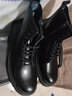 跨足行馬丁靴男士秋冬季加絨保暖牛皮棉靴英倫風(fēng)中高幫黑色增高雪地皮鞋 黑色8孔高幫拉鏈【四季款】 43 標準運動(dòng)鞋碼 曬單實(shí)拍圖