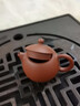 尊壺 尊壺小號紫砂壺龍旦手工朱泥茶具名家泡茶壺沈惠芳紫砂作品 沈惠芳 魚籽朱泥 龍旦 110cc 7孔 曬單實拍圖