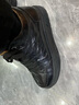 百麗（Belle）厚底休閑短靴男冬季商場(chǎng)同款牛皮革高幫板鞋加絨8PE01DD4預售 黑毛里 41 (255mm) 曬單實(shí)拍圖