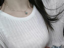 Grace Girl四葉草項鏈女輕奢孔雀石吊墜玫瑰金鎖骨鏈生日情人節(jié)禮物送女友 四葉草項鏈（孔雀石）-本地倉 曬單實拍圖