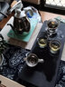 石匠同豐 整套烏金石茶盤(pán)茶具套裝 功夫茶臺 蓋碗茶杯茶壺茶托盤(pán)套裝 圓舟（烏金石磨砂面） 50*20*3cm 曬單實(shí)拍圖