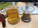 塔馳密司（TOUCH MISS）茶水分離杯木把三件式泡茶杯辦公玻璃杯錘紋加厚綠茶杯家用杯子 木把禪意三件杯 曬單實(shí)拍圖