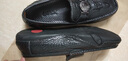 費耐弗豆豆鞋皮鞋休閑男鞋2021秋季英倫潮流駕車(chē)低幫商務(wù)正裝時(shí)尚舒適百搭套腳懶人真牛皮大碼鞋子男 黑色 40 曬單實(shí)拍圖