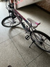鳳凰（Phoenix）山地自行車(chē)成年人大學(xué)生12到18歲青少年公路車(chē)粉色變速鋁合金單車(chē) 白粉十刀-高碳鋼-全軸承 24寸 適合145-165CM 24速頂配版 曬單實(shí)拍圖