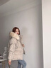 艾珠兒羽絨棉服女短款韓版寬松學(xué)生連帽百搭棉衣女加厚棉襖面包服外套 米色 S 曬單實拍圖