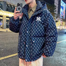 MR—90官方潮牌棉服男秋冬季滿(mǎn)印B字保暖棉衣外套連帽棉襖面包服 卡其B字（NE01） XL（建議140-160斤） 曬單實(shí)拍圖