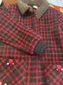 皮爾卡丹（pierre cardin）水貂戎毛呢外套秋冬2025新款中長(cháng)款洋氣加絨加厚格子女裝呢子大衣 紅格 XL 【建議85-105斤】 曬單實(shí)拍圖