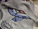 格潤(rùn)歐尚鯊魚卡通圓領(lǐng)毛衣男生秋冬季加厚寬松針織衫港風(fēng) 白色 收藏加購優(yōu)先發(fā) L 曬單實(shí)拍圖