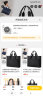 北慕新款时尚手提包男士公文包商务休闲男包办公包A4文件电脑包手拎包 黑色 晒单实拍图