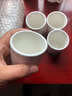 梵季（FANJI） 10個(gè)裝陶瓷茶杯純白色陶瓷杯子酒店擺臺早茶樓杯子餐廳飯店口杯 曬單實(shí)拍圖