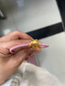 阿梵尼 黃金轉運珠生肖狗手鏈女 3D硬足金蝴蝶結款可調節 可調節粉繩 約0.7-0.9g 曬單實(shí)拍圖