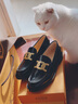 TOD'S官方女士KATE麻花扣皮革樂福鞋休閑單鞋女鞋tods旗艦店 黑色（偏大半碼） 37.5 曬單實拍圖