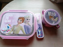 江南.漢桐（Home&Tony）冰雪奇緣兒童飯盒便當盒小學(xué)生便攜304不銹鋼寶寶分格保溫餐盤(pán) 粉冰雪A款+碗+餐具+包 曬單實(shí)拍圖