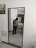 家用全身鏡壁掛式舞蹈鏡防爆貼墻穿衣臥室掛墻大鏡子全國上門(mén)安裝 黑色 高180厘米*寬80厘米高超白鏡面 曬單實(shí)拍圖