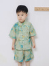 迪士尼（Disney）男童漢服夏裝古風(fēng)帥氣短袖兒童中國風(fēng)超仙套裝男寶寶周歲禮服古裝 遠山黛 薄款 120 尺碼5~6歲 【110-120cm】 曬單實(shí)拍圖