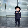FNJ KIDS童裝男童四件套秋季新款洋氣百搭兒童帥氣小西服套裝 男童西裝卡其色 100 (建議身高90-100cm) 曬單實(shí)拍圖