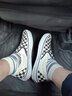 VANS范斯官方 Slip-On黑白棋盤格一腳蹬職業(yè)滑板鞋滑板初學(xué)者低幫 黑白棋盤格 41 曬單實(shí)拍圖