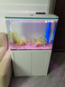 森森（SUNSUN）魚缸金魚缸家用落地玻璃生態(tài)大魚缸客廳水族箱 白色 80cm長（帶柜底過濾）發(fā)物流 曬單實(shí)拍圖