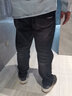 胖哥哥大碼男褲胖子男裝肥佬春秋寬松長(cháng)褲子胖人牛仔褲加肥加大褲 黑灰色 38 （190-210斤） 曬單實(shí)拍圖