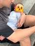 湯尼倍兒新生兒長袖連體衣薄款初生嬰兒竹纖維夏季空調(diào)服寶寶哈衣爬服 藍(lán)色 59cm 曬單實(shí)拍圖