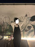 織迷（weave infatuations）黑色減齡牛仔背帶褲女韓版寬松闊腿褲秋冬冬2021新款小眾設計褲子 黑色 L 時(shí)尚減齡，出街 曬單實(shí)拍圖