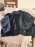 蓋托（GANETOUL）護(hù)士毛衣女加厚外套開衫護(hù)士工作服外穿藏藍(lán)色醫(yī)生值班針織衫繡字 護(hù)士毛衣不加絨 L 曬單實(shí)拍圖