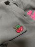 CHUU糖果色襯衫女2023春秋季新品甜美櫻桃刺繡愛(ài)心POLO領(lǐng)長(zhǎng)袖上衣 灰色 均碼 曬單實(shí)拍圖