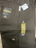Dickies85283經(jīng)典工裝雙膝長(cháng)褲休閑直筒簡(jiǎn)約小LOGO百搭工裝長(cháng)褲 010610 深棕色 32 曬單實(shí)拍圖