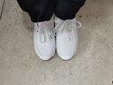 懶洋洋女鞋坡跟真皮單鞋女軟皮軟底舒適牛皮高幫休閑女鞋09021A 白色 38 曬單實(shí)拍圖