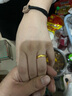 中國黃金（CHINA GOLD）黃金戒指古法光面素圈男女對(duì)戒情侶三金訂婚婚戒生日禮物女 女戒約4.5g 曬單實(shí)拍圖