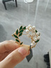 紀(jì)詩哲（GIEVSZHE）茉莉花胸針高檔女時(shí)尚飾品防走光胸花奢侈胸針女教師節(jié)禮物女老師 免費(fèi)刻字/代寫賀卡 曬單實(shí)拍圖