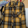 橫行道2026格子長(cháng)袖襯衫小外套春裝棉質(zhì)女裝休閑寬松襯衣上衣 黃格 XL 曬單實(shí)拍圖