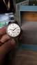 天王（TIAN WANG）手表防水鋼帶機械男女表格紋表盤(pán)情侶表品牌國表生日禮物 白面 鋼帶 男表51202 曬單實(shí)拍圖