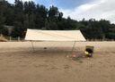 三峰出戶外天幕防曬防紫外線防雨精致露營野營遮陽棚涂銀鋁桿帳篷清倉 3x3米布 象牙白 鋁桿全套 曬單實(shí)拍圖