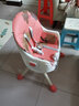 海豚小姐（Miss Dolphin）寶寶餐椅嬰兒童餐桌椅可調檔便攜折疊餐椅1-3歲家用嬰兒吃飯座椅 桑落紅-食品級+調高矮可折疊 曬單實(shí)拍圖